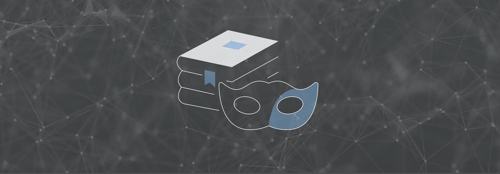 Libelle DataMasking Icon on Networking Background 
